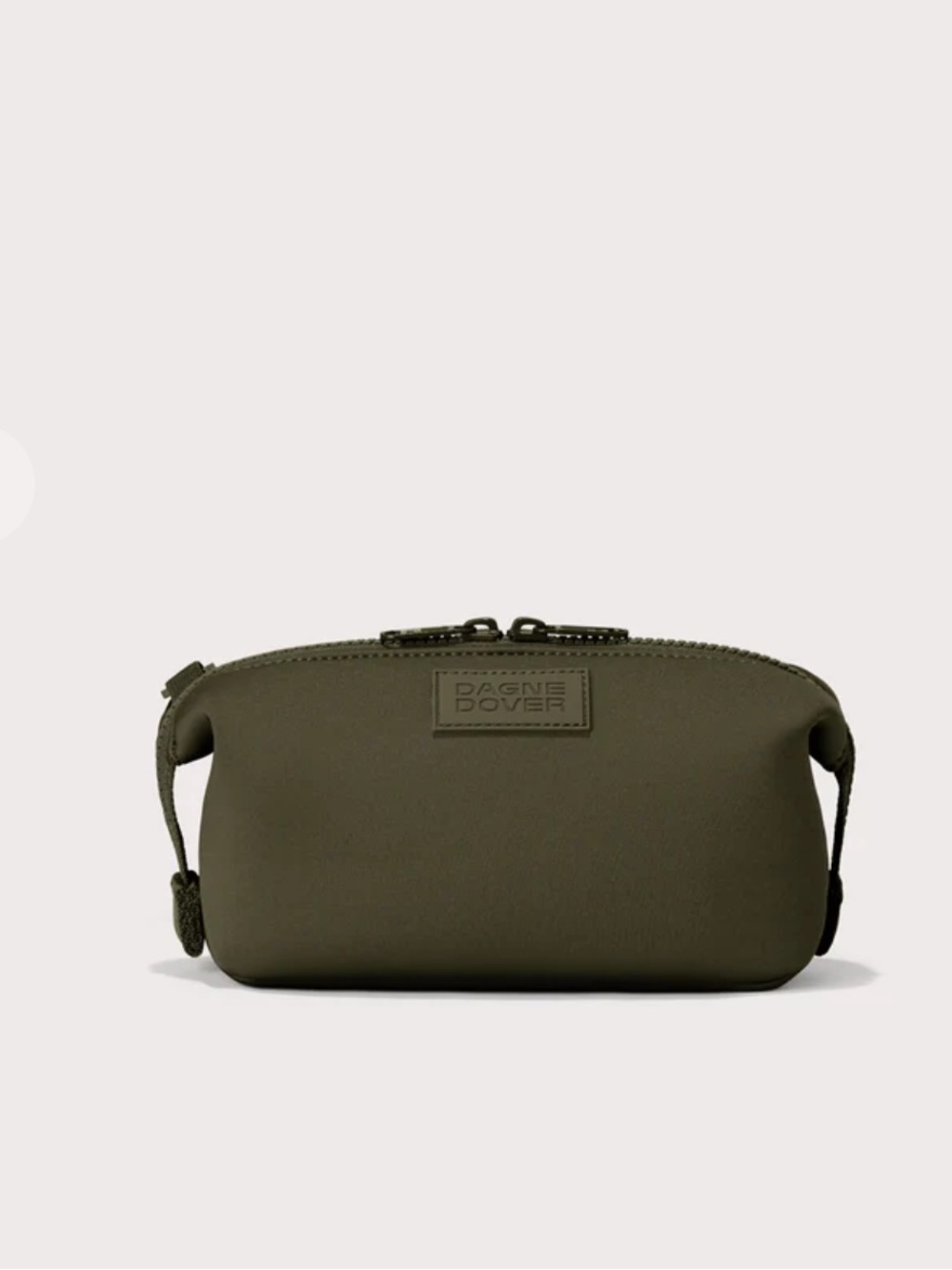 Dagne Dover Hunter Neoprene Toiletry Bag Moss Green size Small